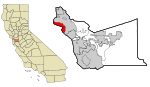 Alameda County California Incorporated and Unincorporated areas Alameda Highlighted